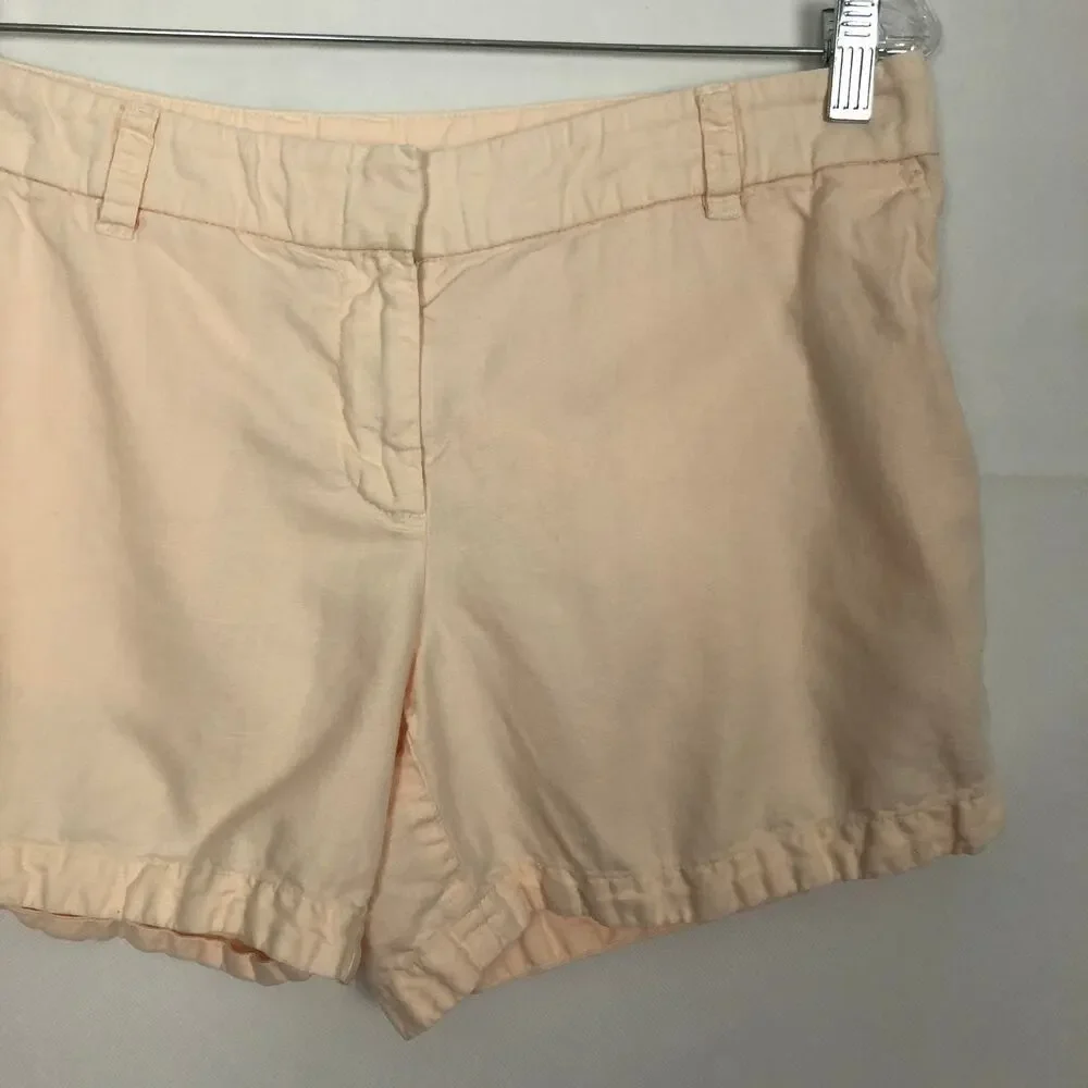 NWOT J. Crew Linen Cotton Blend Mid-Rise Shorts Size 10